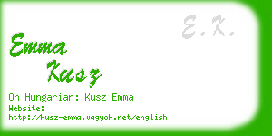 emma kusz business card